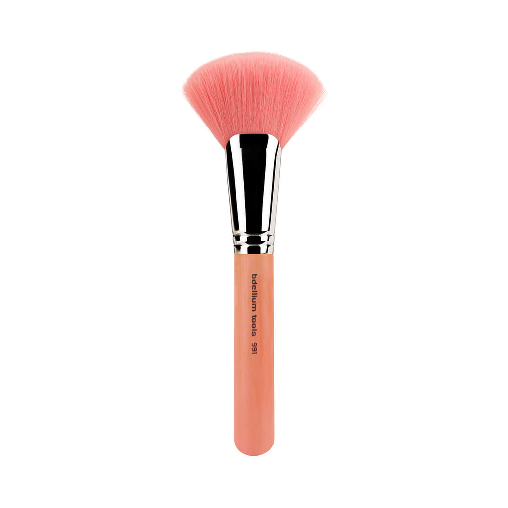 BDellium Tools Pink Bambu 991 Face Fan Brush Pink