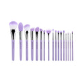 BDellium Tools Purple Bambu Precision 17pc. Brush Set without Roll-up Pouch