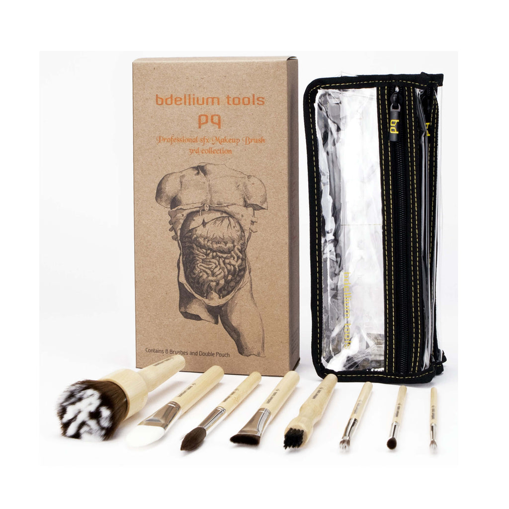 BDellium Tools SFX Brush Set 8 pc with Double Pouch (3rd Collection)