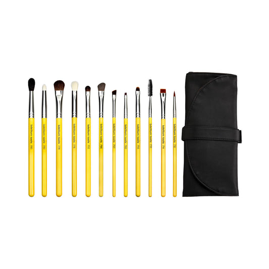 BDellium Tools Studio Eyes 12pc. Brush Set with Roll-up Pouch