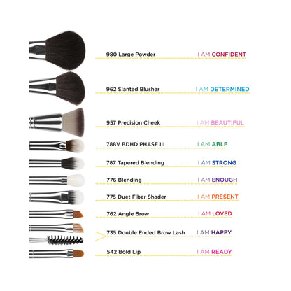 BDellium Tools Studio Line I AM FIRST 10pc. Brush Set with Brush Holder 2nd Edition