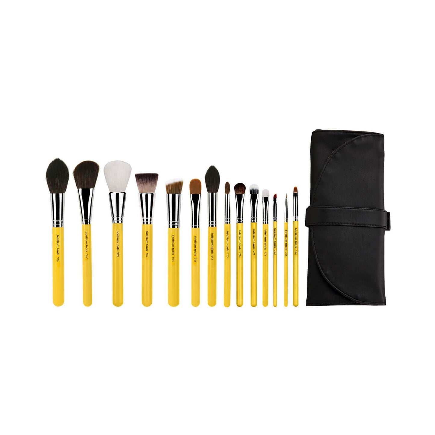 BDellium Tools Studio The Collection 14pc. Brush Set with Roll-up Pouch