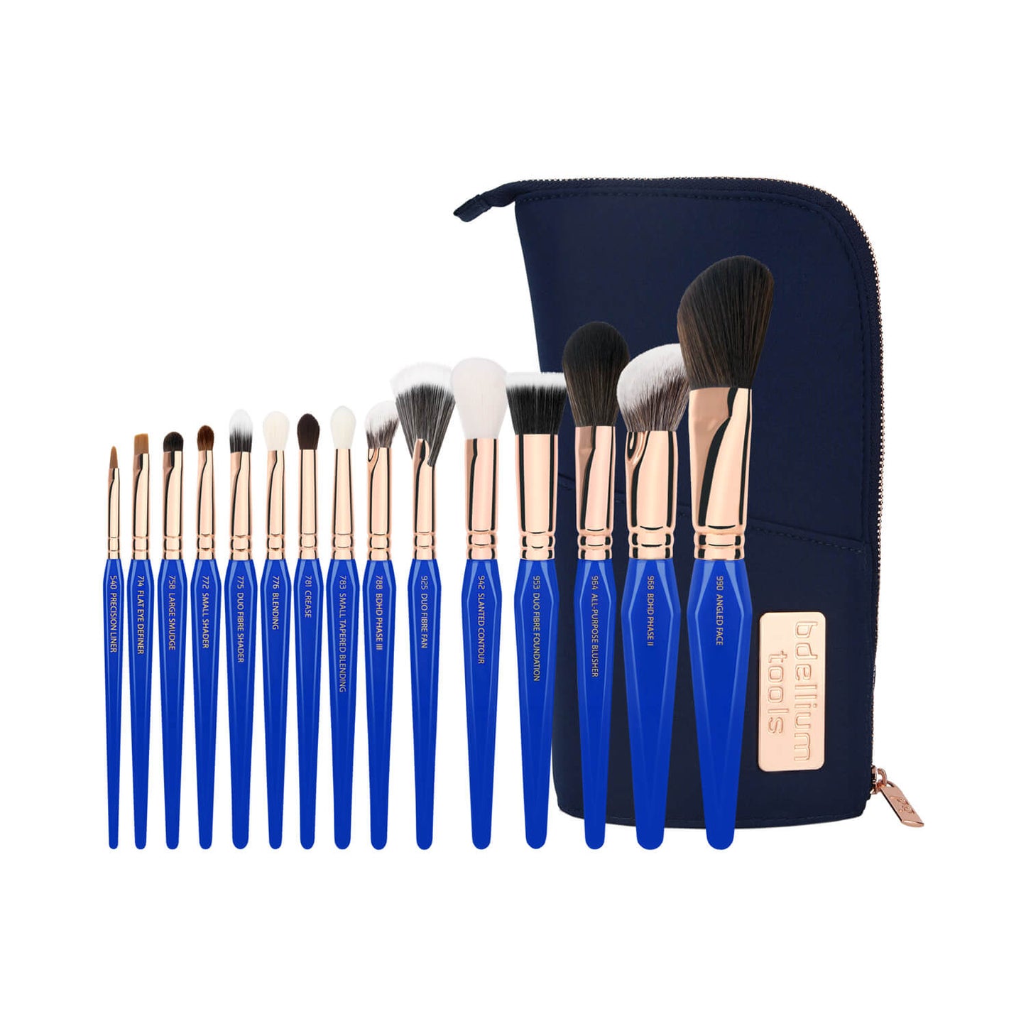 Bdellium Tools Golden Triangle Phase III Complete 15pc Brush Set With Pouch