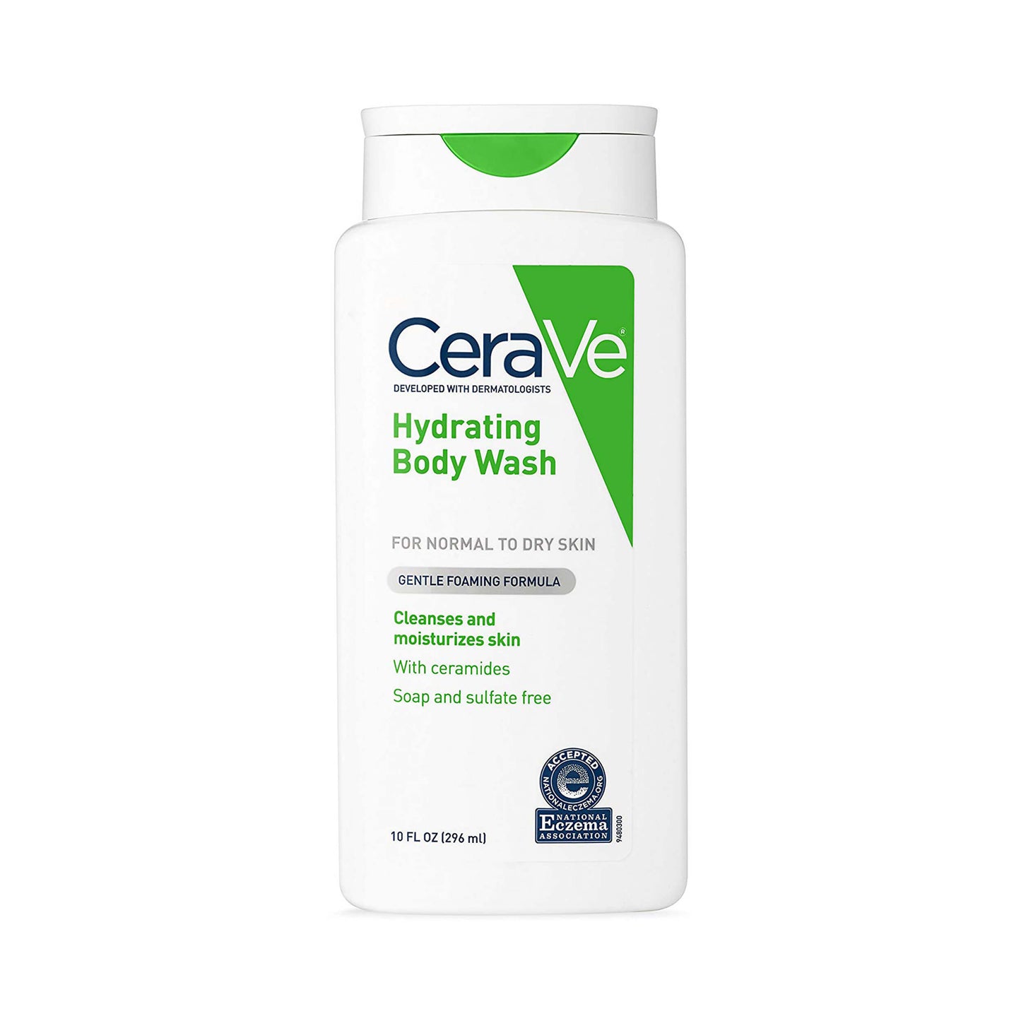 CeraVe Gentle Hydrating Body Wash Moisturizes Normal to Dry Skin 296ml