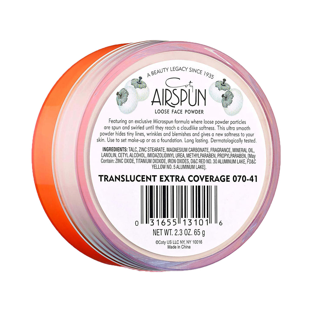 Coty Airspun Loose Face Powder Translucent Extra Coverage 070-41