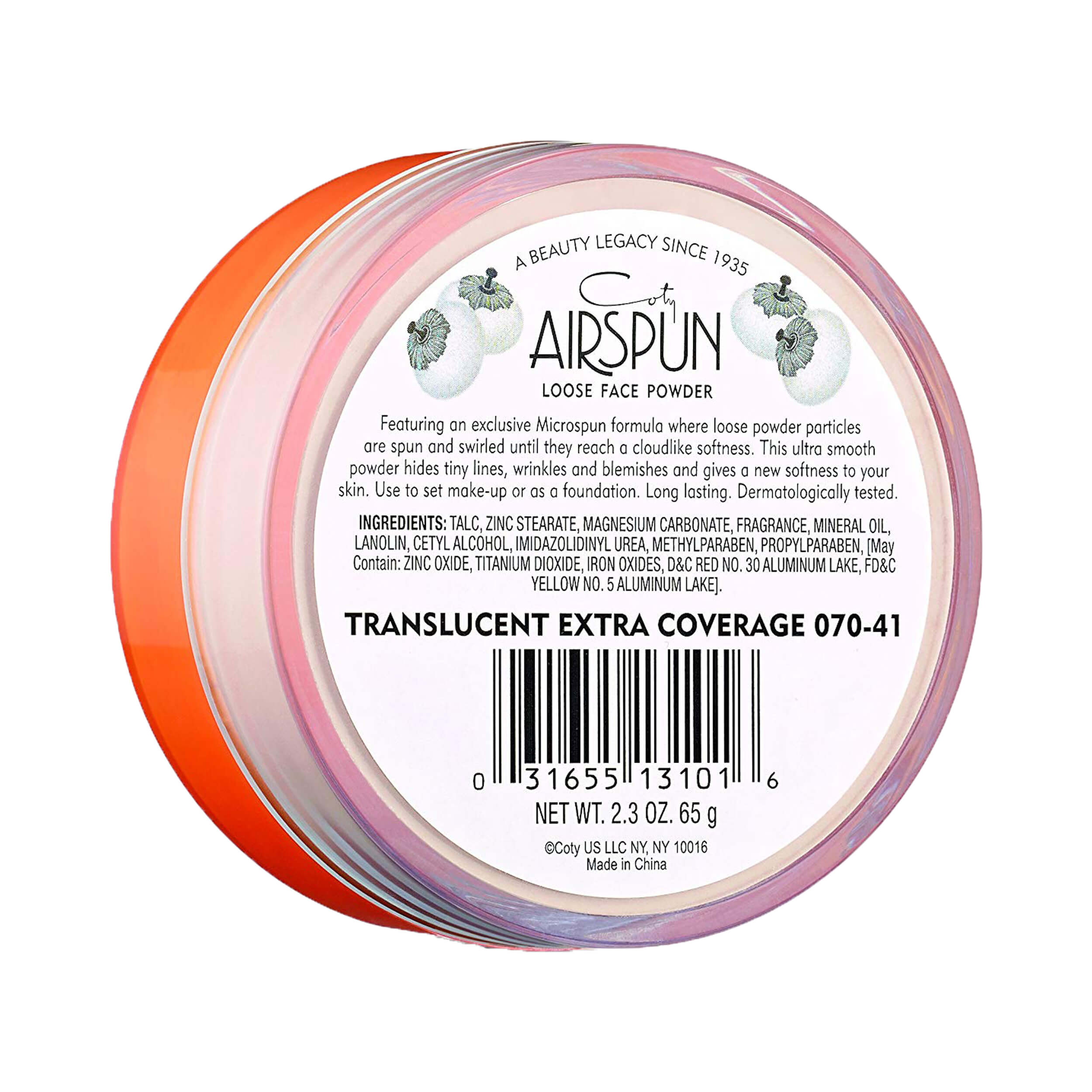 Coty Airspun Loose Face Powder Translucent Extra Coverage 070-41