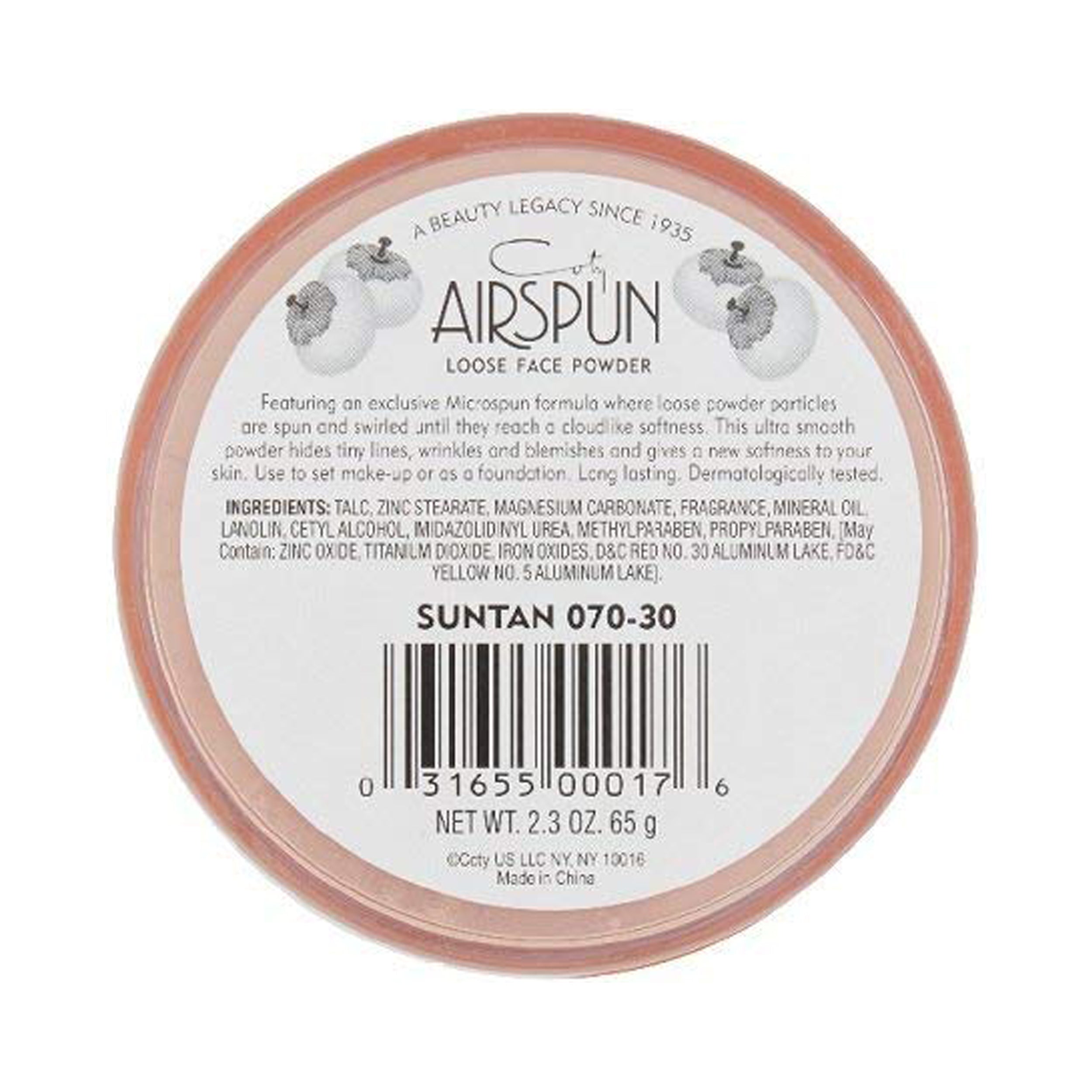 Coty Airspun Loose Face Setting Powder Suntan 070-30