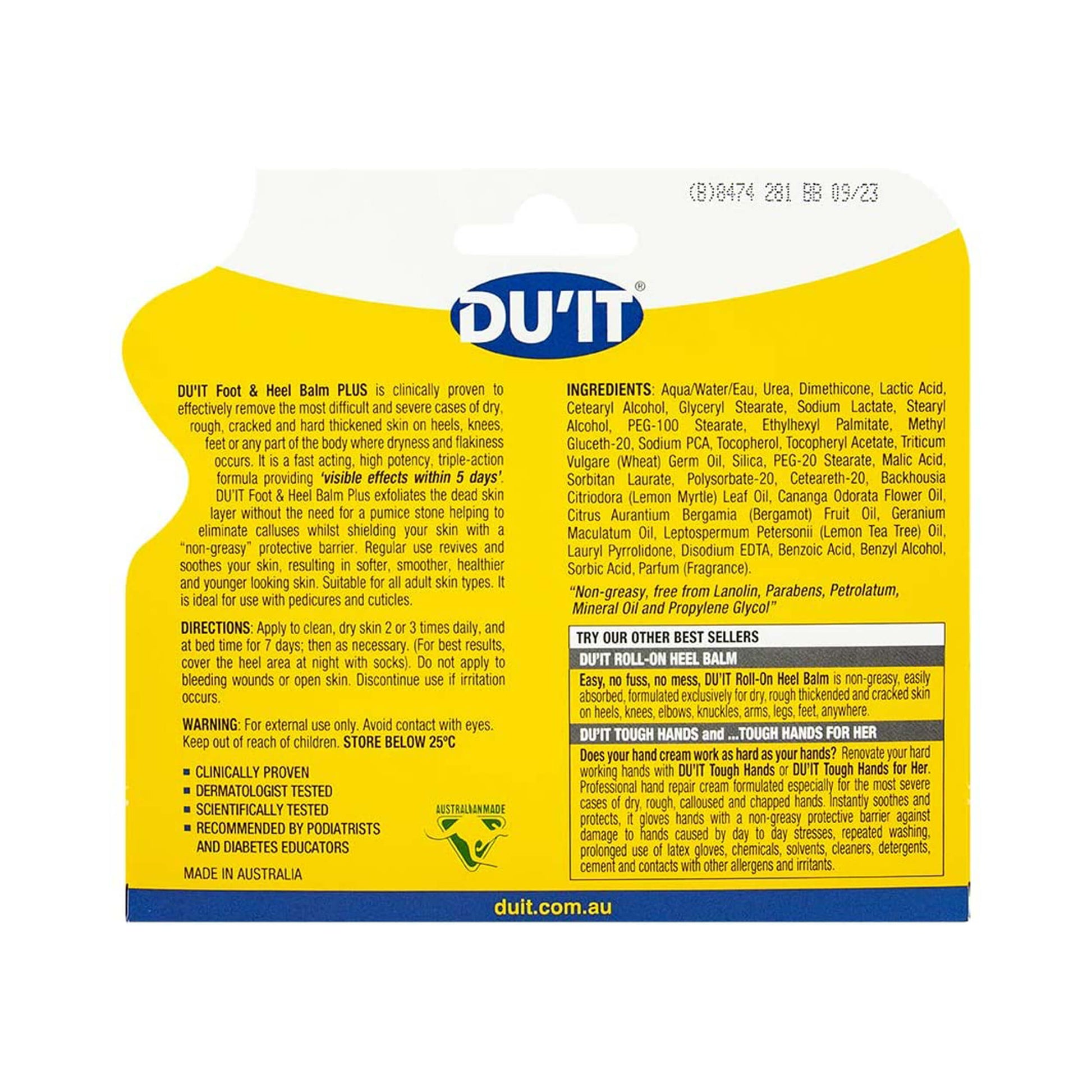 DU’IT Foot & Heel Balm PLUS 50g