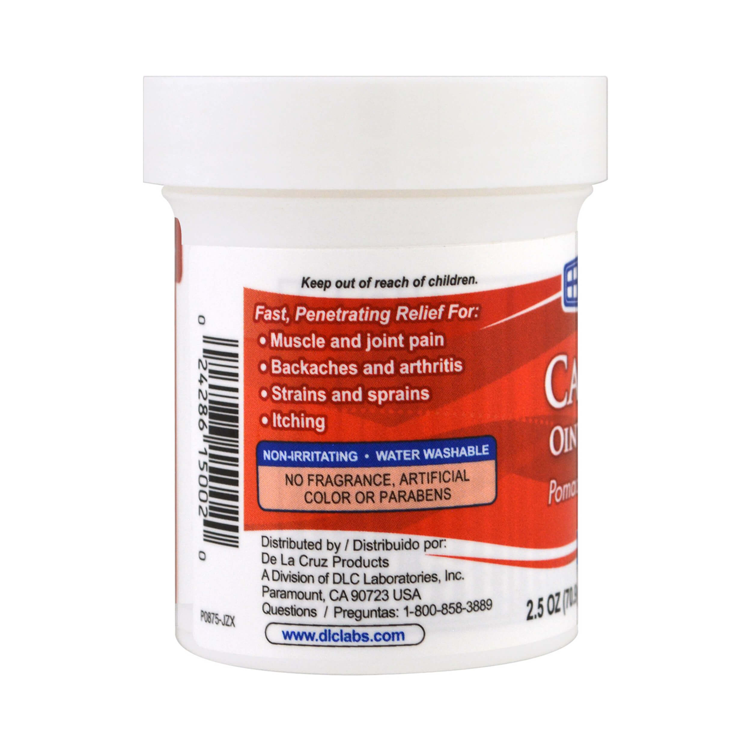 De La Cruz Camphor Ointment Maximum Strength Topical Pain Reliever 70.9g