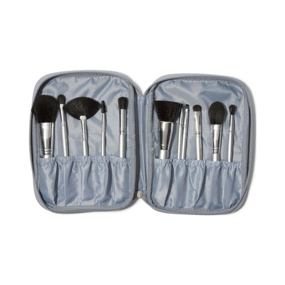 ELF 11 Piece Brush Collection Silver Open