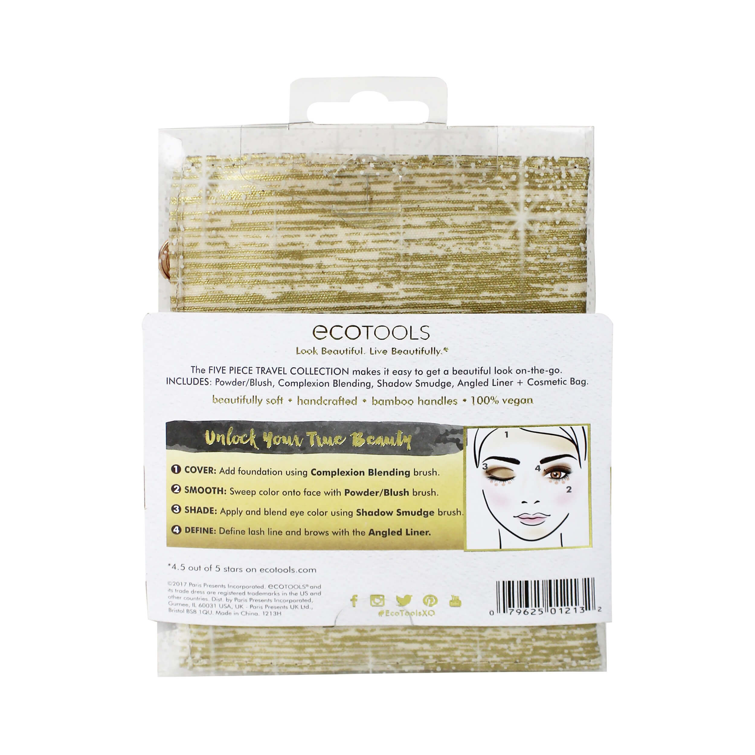 EcoTools Five Piece Travel Collection Gold