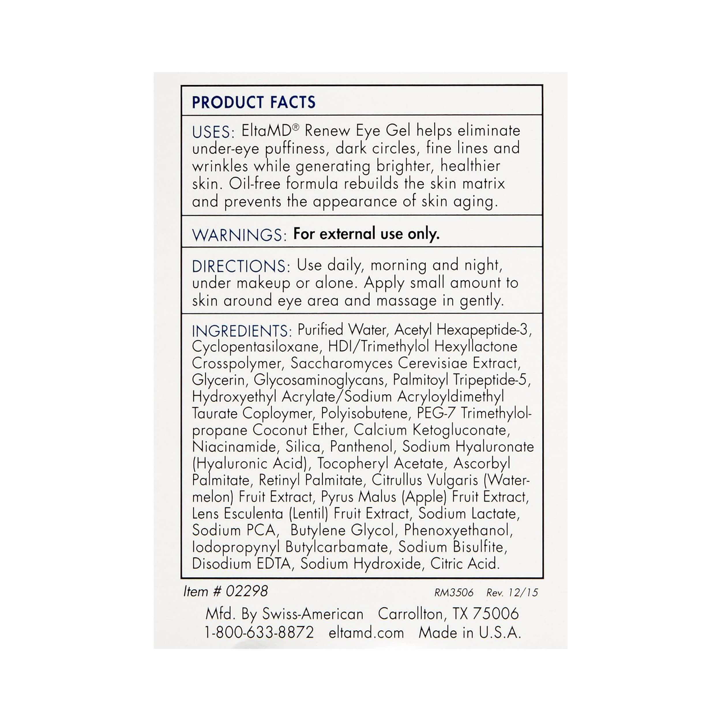 EltaMD Renew Eye Gel