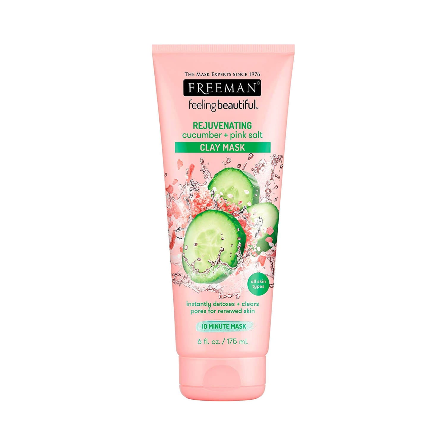 Freeman Feeling Beautiful REJUVENATING Cucumber Pink Salt Clay Mask