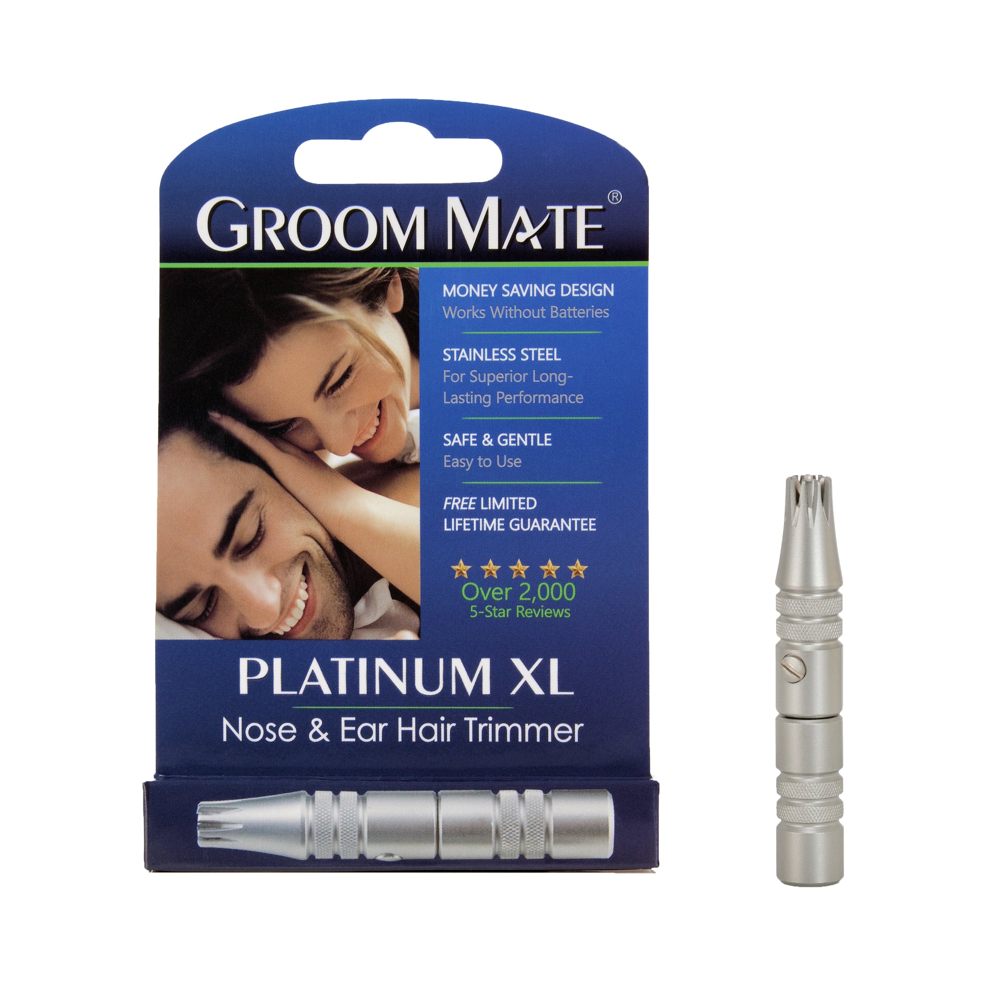 Groom Mate Platinum XL Nose Ear Hair Trimmer In Packaging