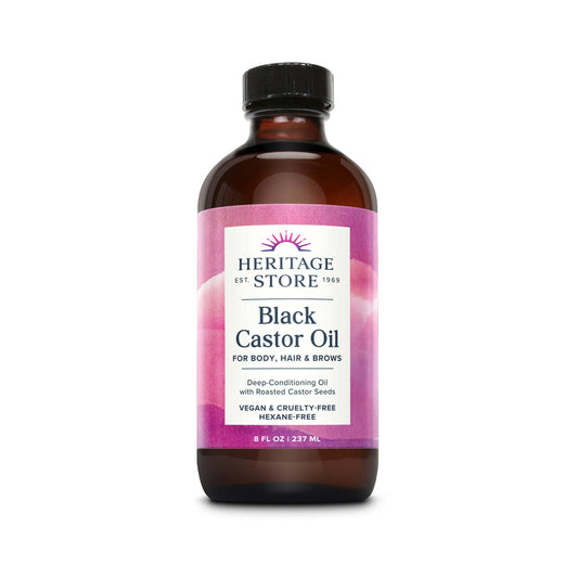 Heritage Store Black Castor Oil 237 mL