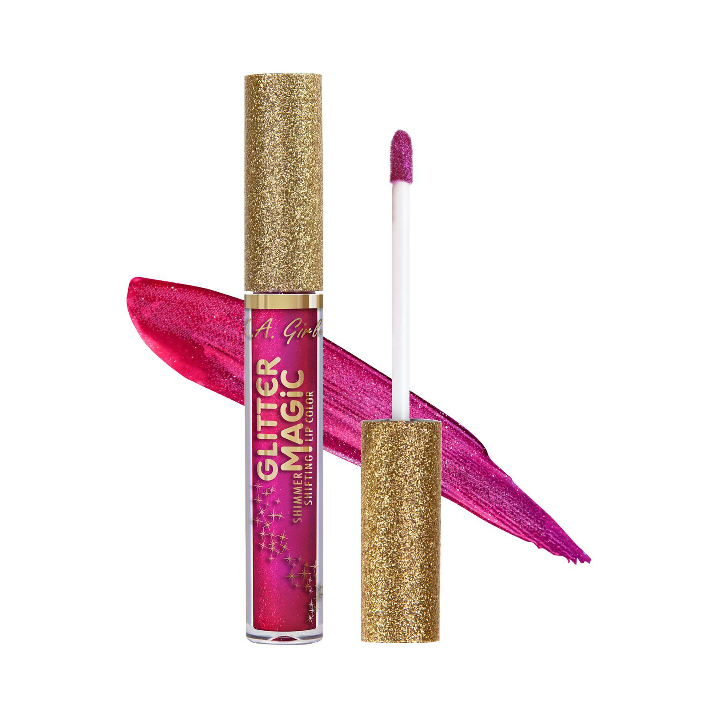 LA Girl USA Glitter Magic Shimmer Shifting Lip Color Fizzy Fuchsia GLC896