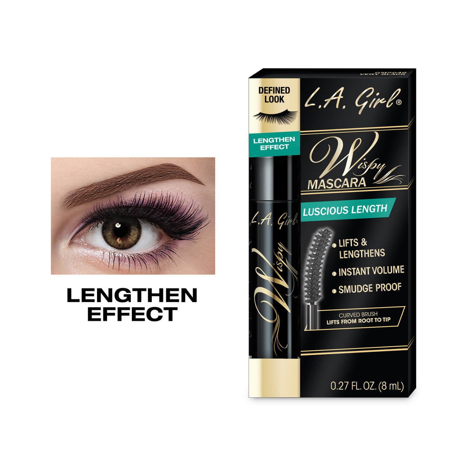 LA Girl Wispy Lash Mascara Very Black GMS646 ALT