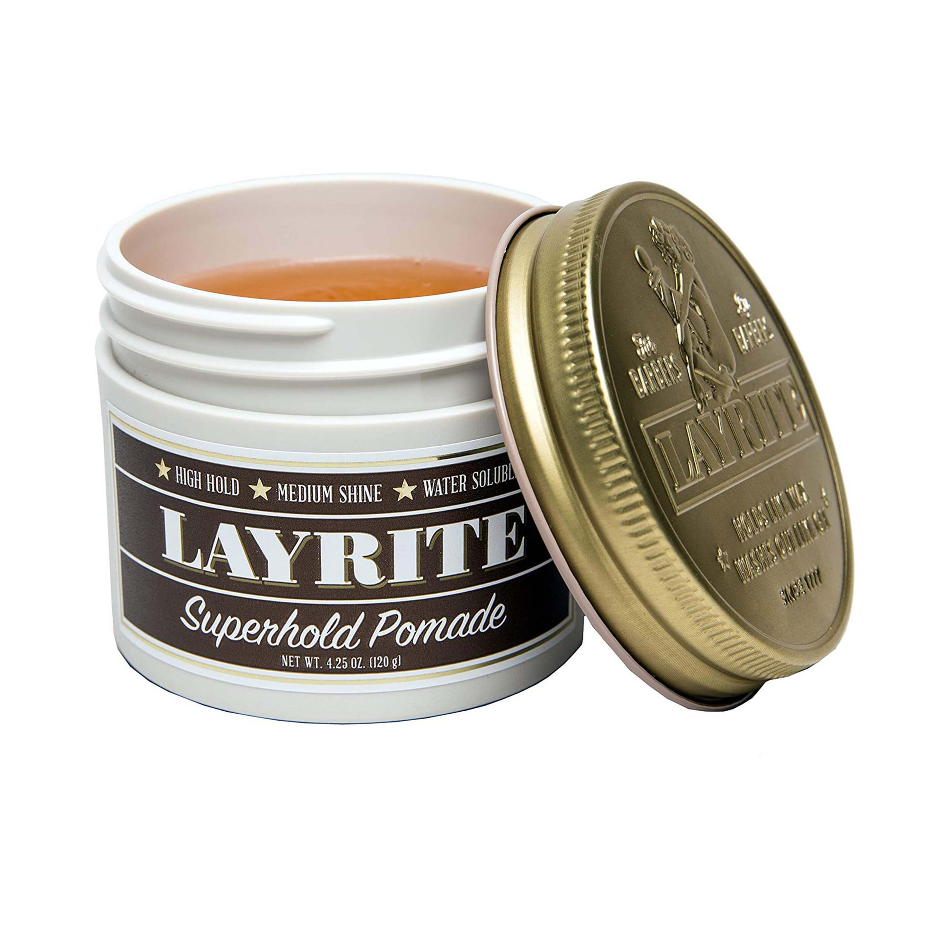 Layrite Superhold Pomade 120g Open