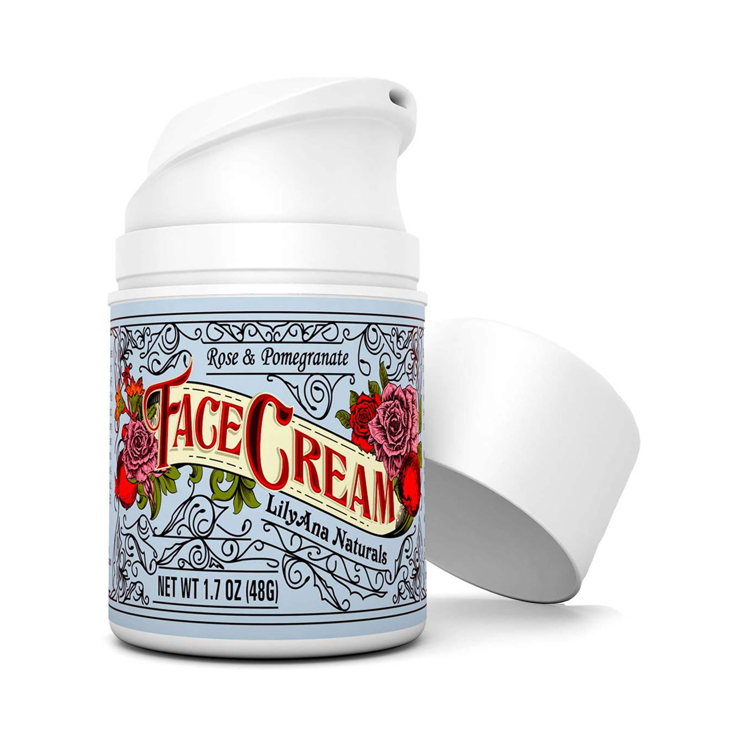 LilyAna Naturals Face Cream Moisturizer 48g Open