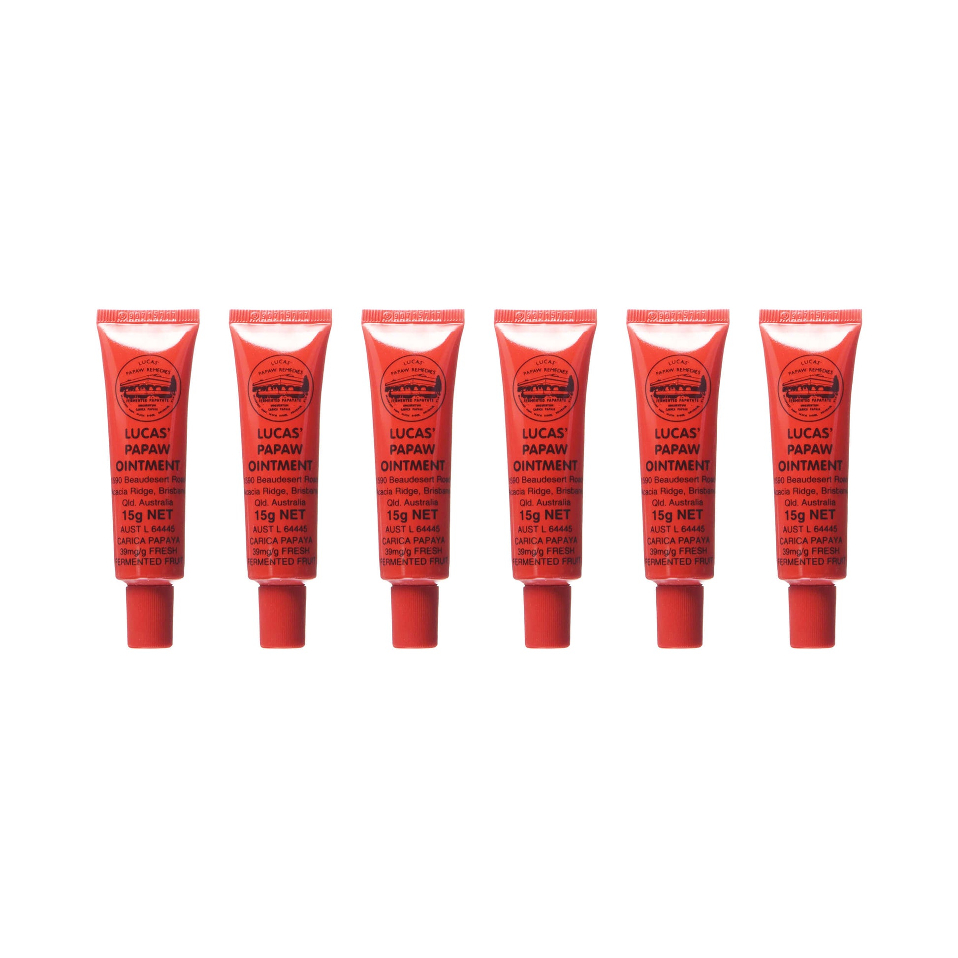 Lucas' Papaw Remedies Ointment Tube with Lip Applicator 15g Pack of 6