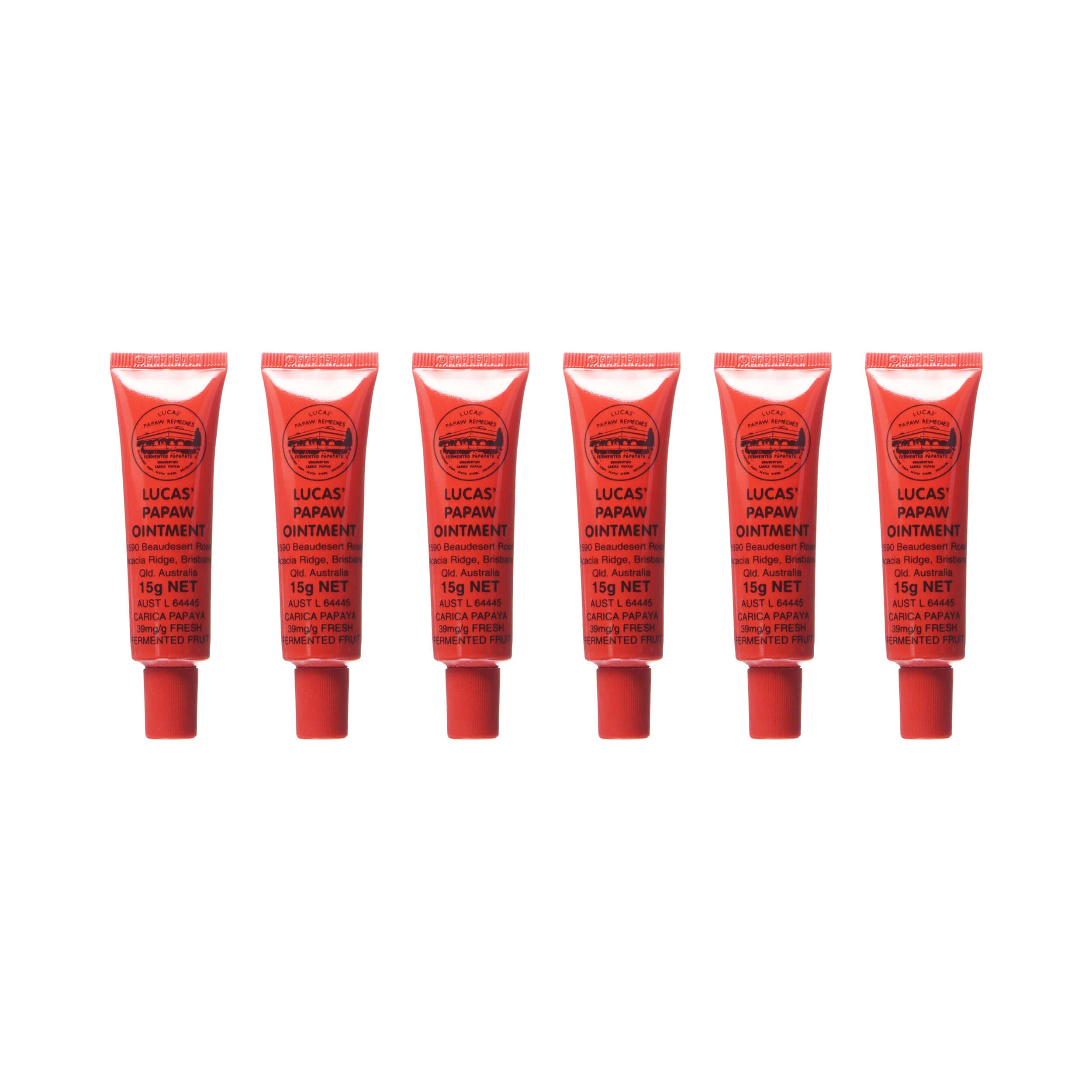 Lucas' Papaw Remedies Ointment Tube with Lip Applicator 15g Pack of 6