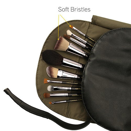 BDellium Tools Maestro The Key Essential 10pc Brush set with Roll up Pouch