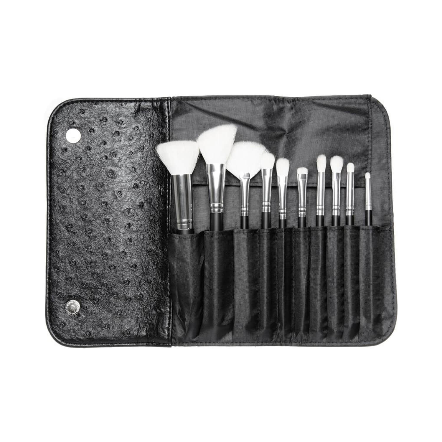 Morphe Cosmetics SET 692 10 Piece Deluxe Set w/ Ostrich Skin Snap Case