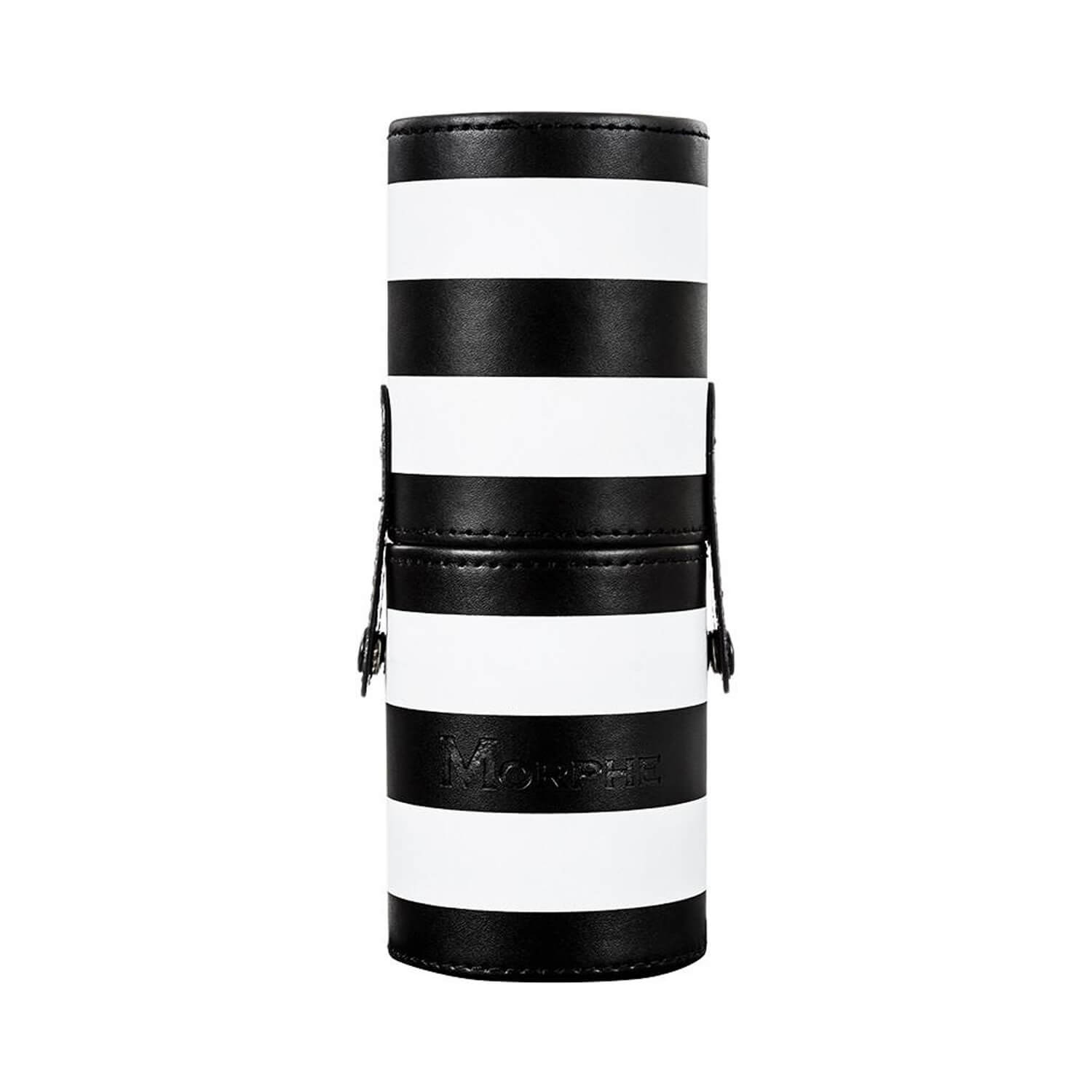 Morphe Cosmetics SET 706 12 Piece Black And White Travel Brush Set Cup Holder