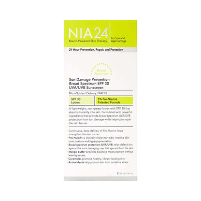 Nia 24 Sun Damage Prevention UVA / UVB Sunscreen SPF 30 75 mLNia 24 Sun Damage Prevention UVA / UVB Sunscreen SPF 30 75 mL