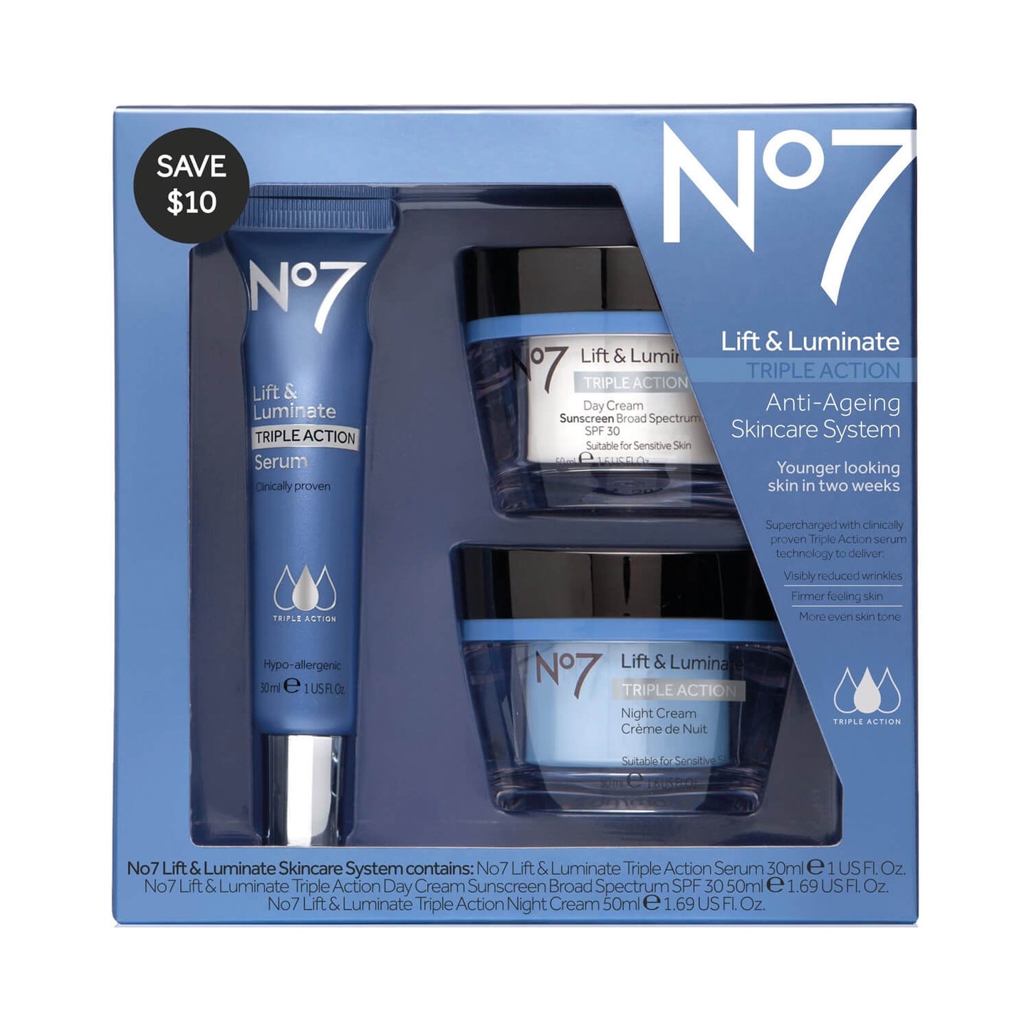 No7 Lift Luminate Triple Action Skincare System