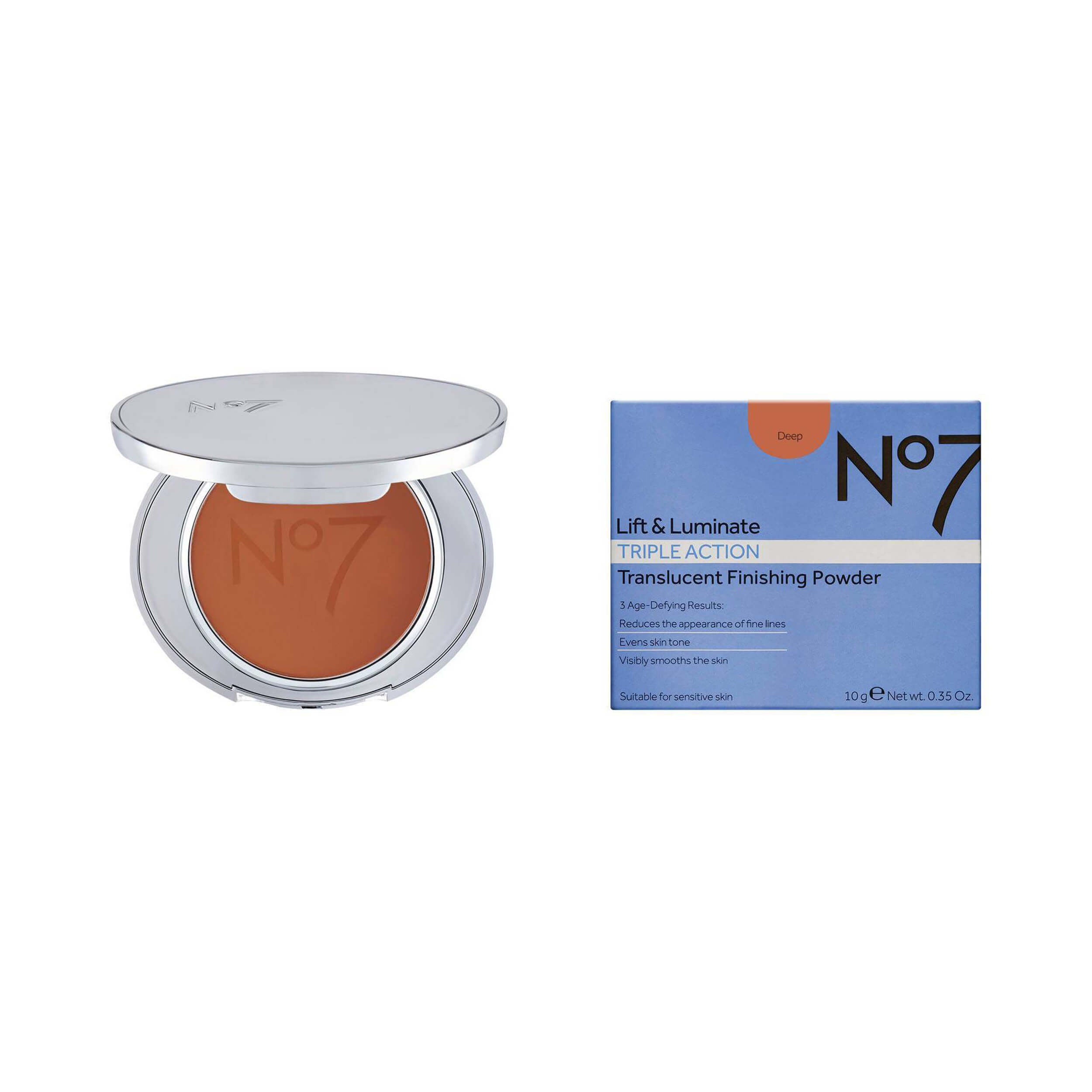 No7 Lift Luminate Triple Action Translucent Finishing Powder Light Dark