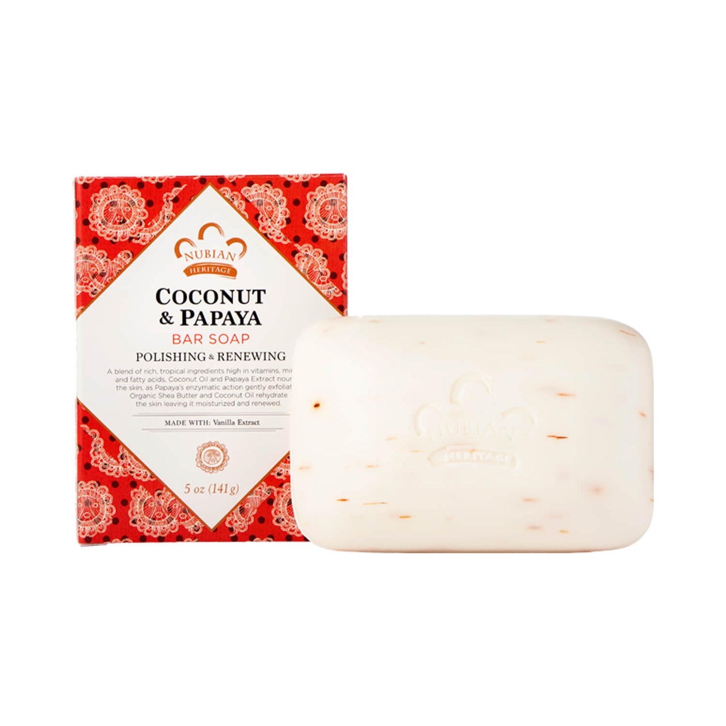 Nubian Heritage Coconut Papaya Bar Soap 141g