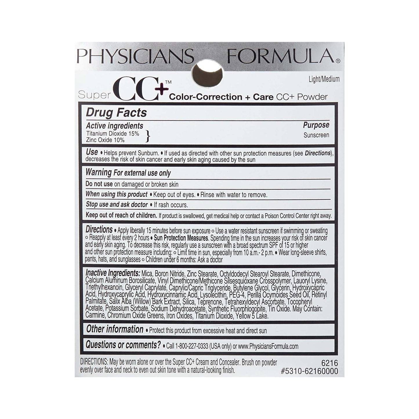 Physicians Formula Mineral Wear Super CC+ Color-Correction Care Powder SPF 30 Light Medium