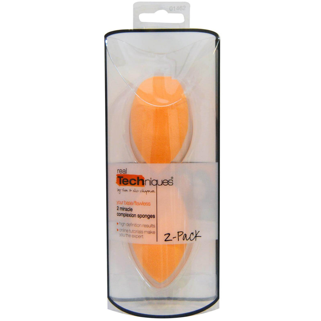 Real Techniques by Sam & Nic Chapman Miracle Complexion Sponges 2 pk