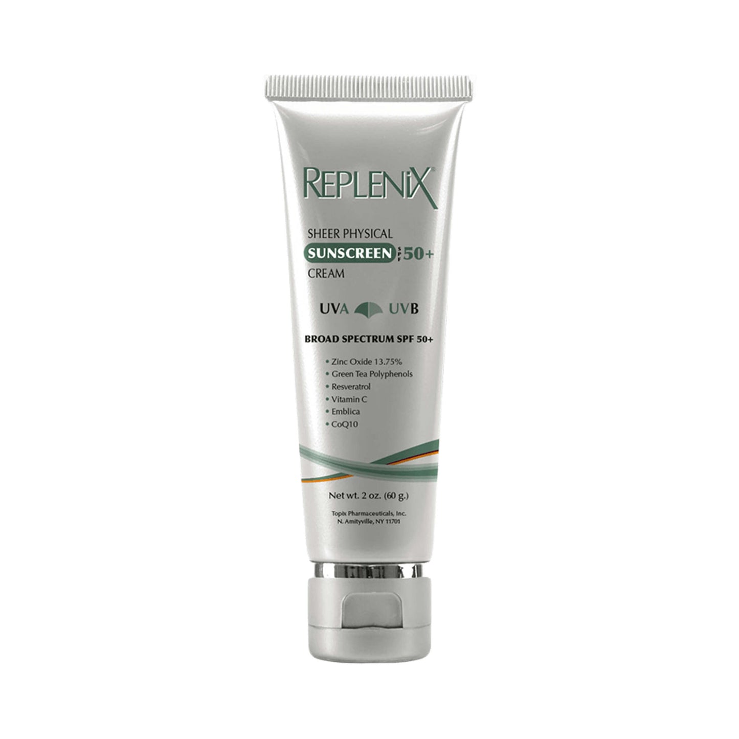 Replenix Sheer Physical Sunscreen Cream SPF 50 Plus 60g