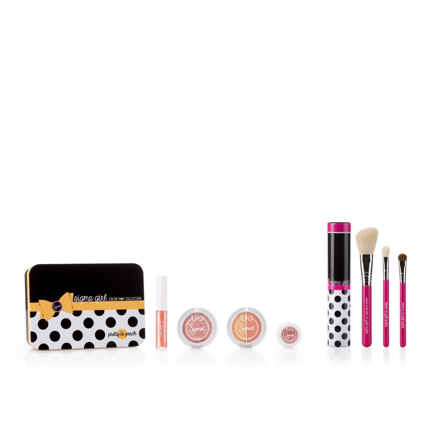 Sigma Girl Color Pop Makeup & Brush Set - Pretty in Peach