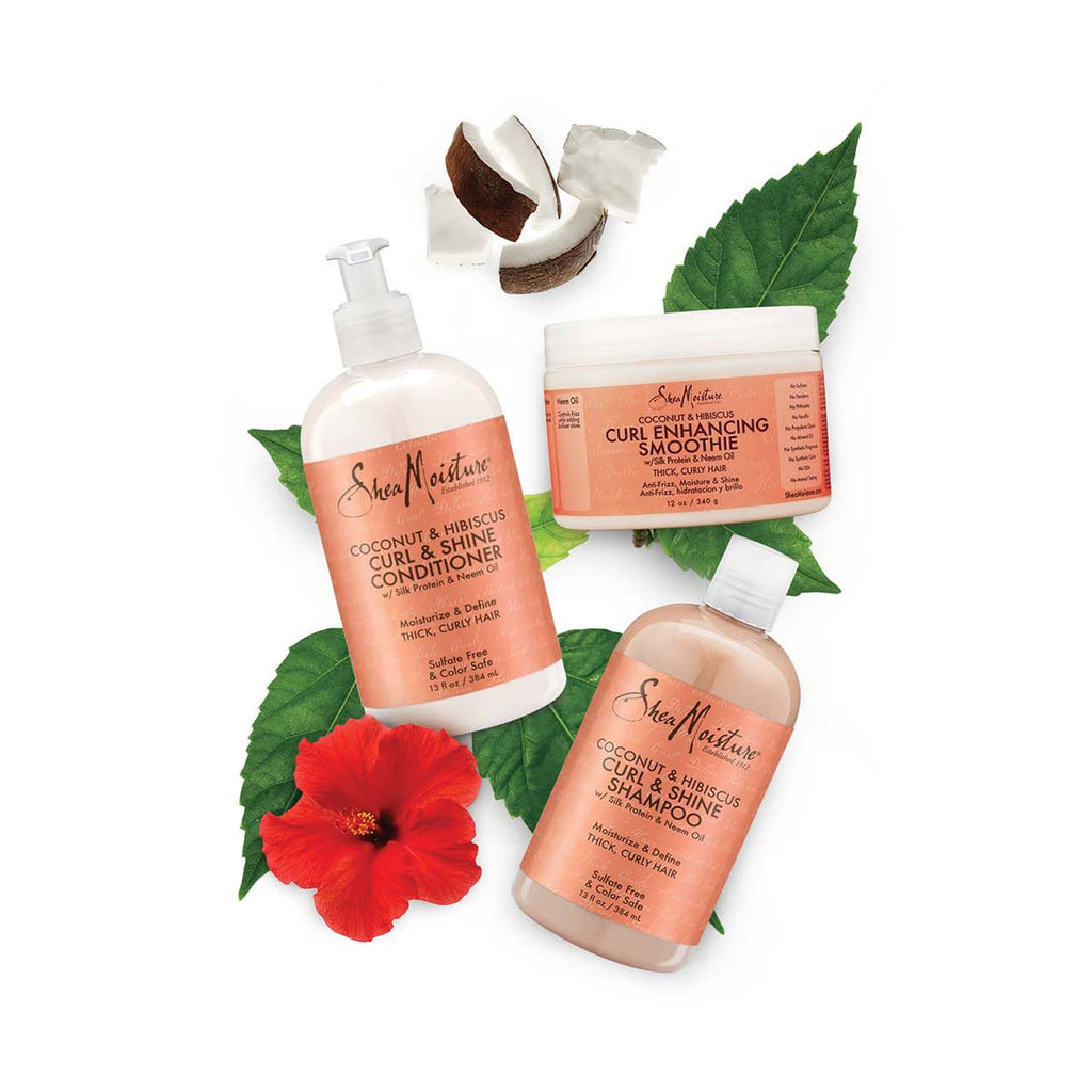 Shea Moisture Coconut Hibiscus Curl Shine Shampoo 384 mL
