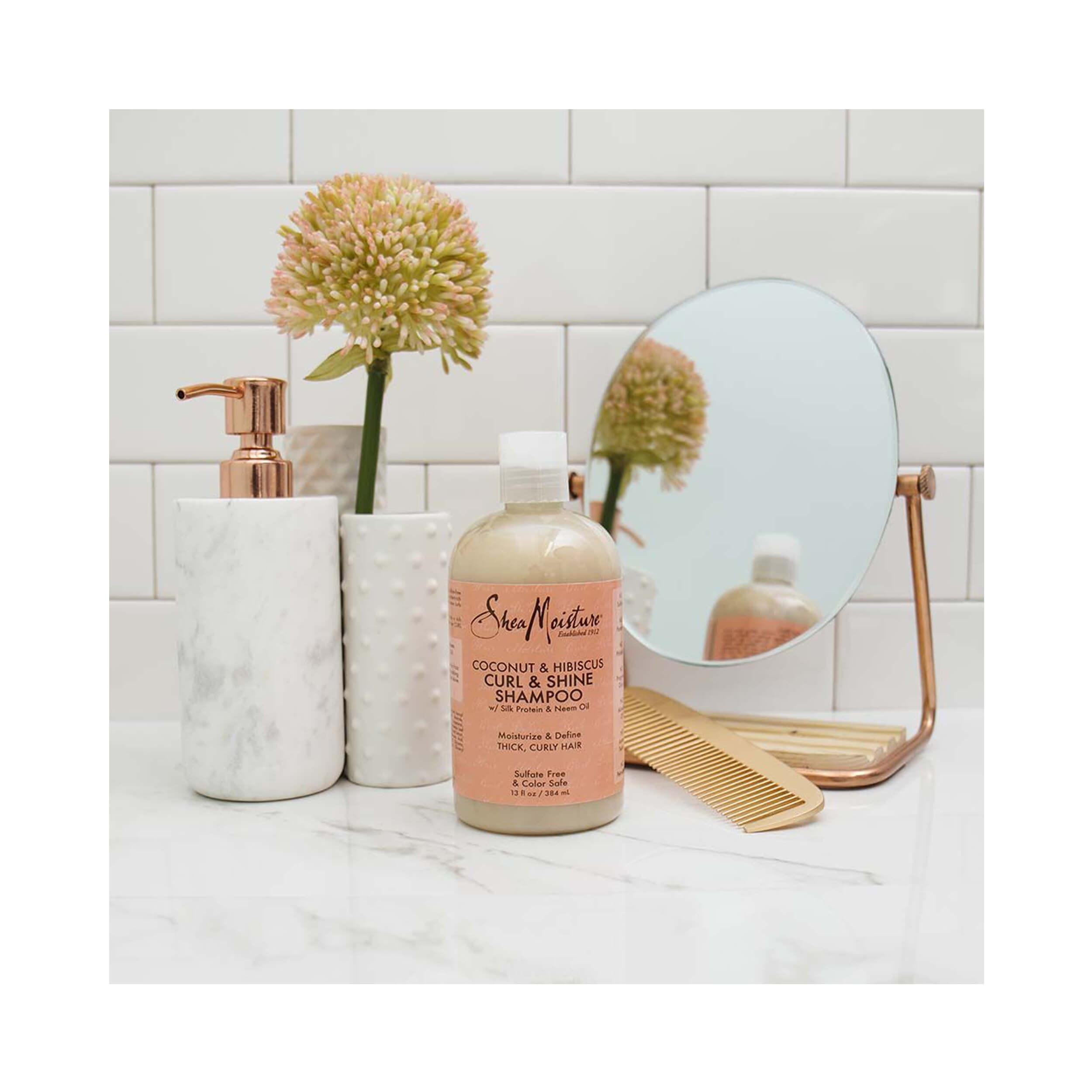 Shea Moisture Coconut Hibiscus Curl Shine Shampoo 384 mL