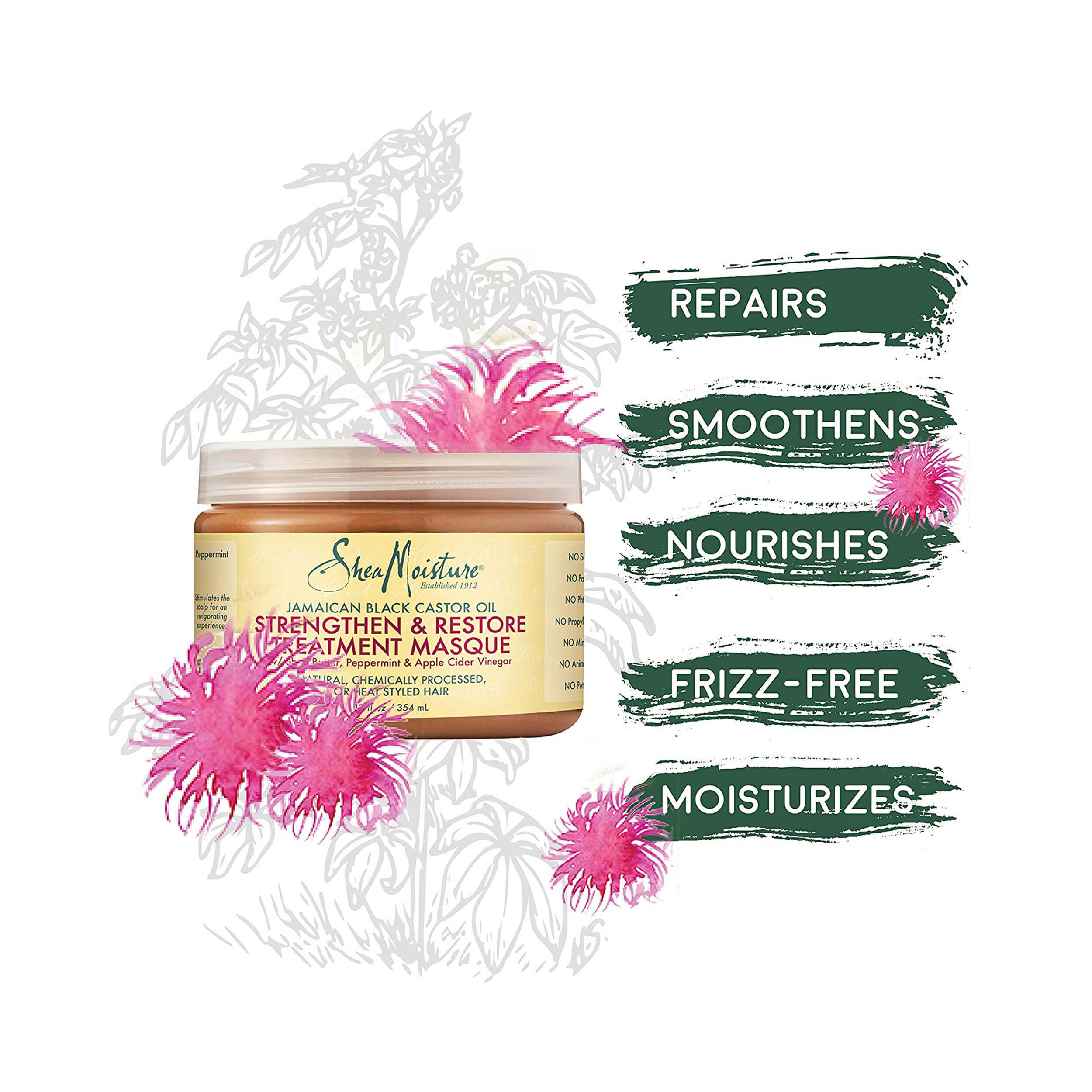 SheaMoisture Jamaican Black Castor Oil Strengthen Restore Treatment Masque 340g