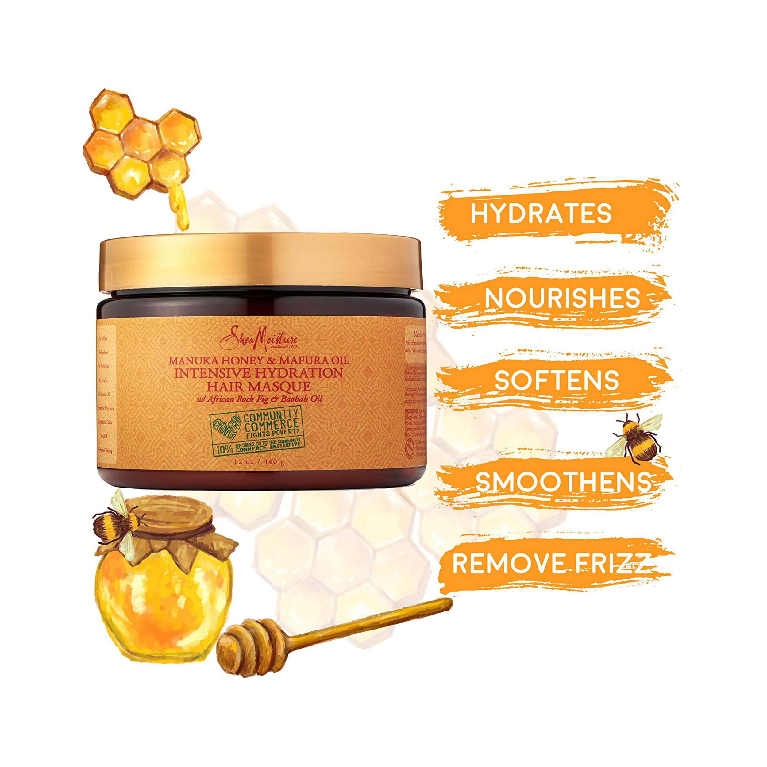 SheaMoisture Manuka Honey Marfura Oil Intensive Hydration Masque 340g