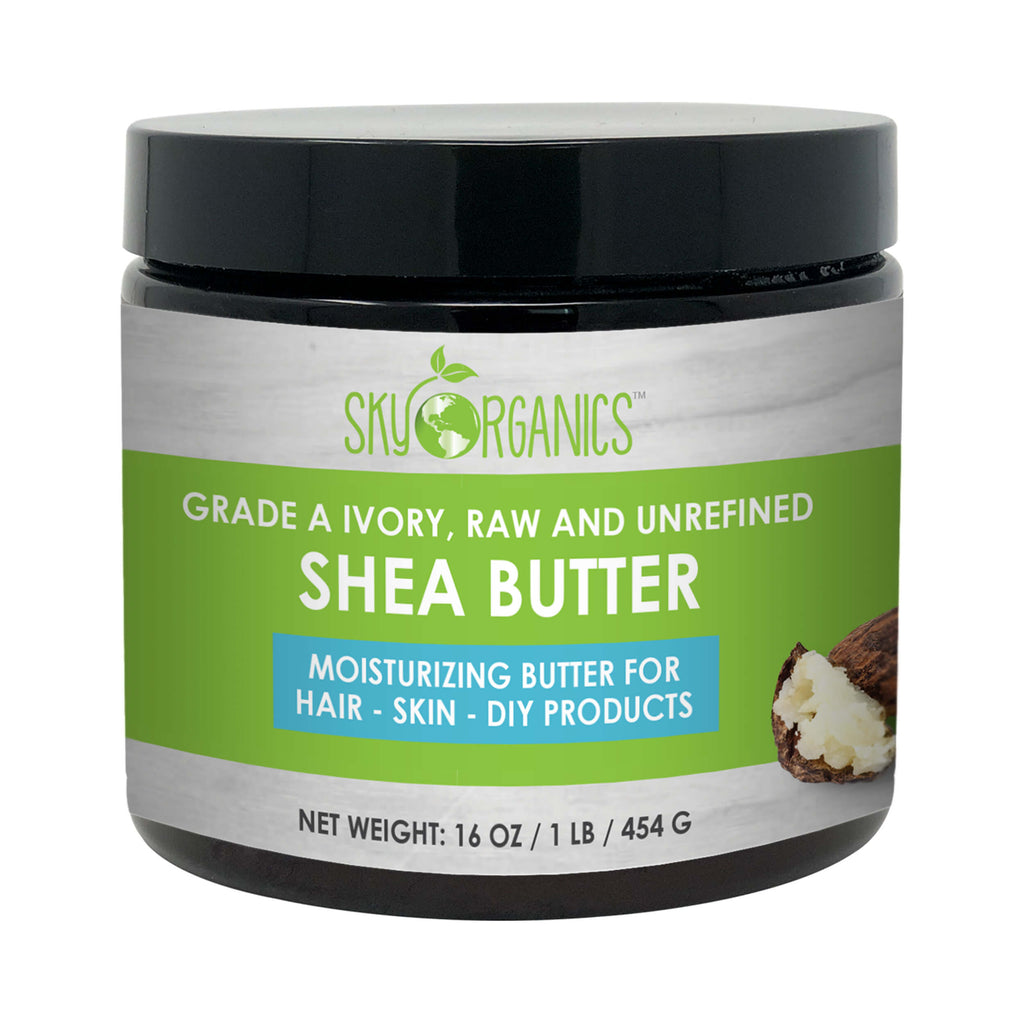 Sky Organics Shea Butter 100% Organic Unrefined Ivory 454g