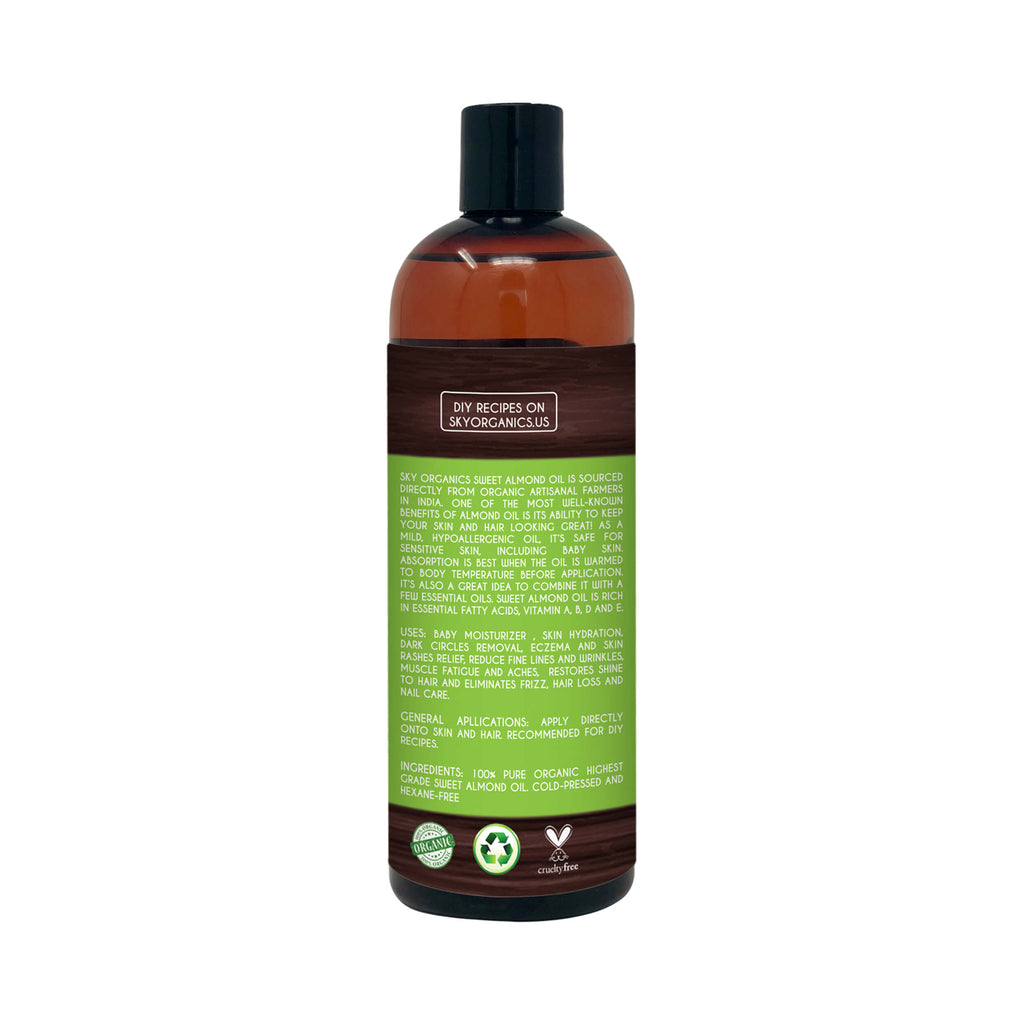 Sky Organics Sweet Almond Oil 473 mL
