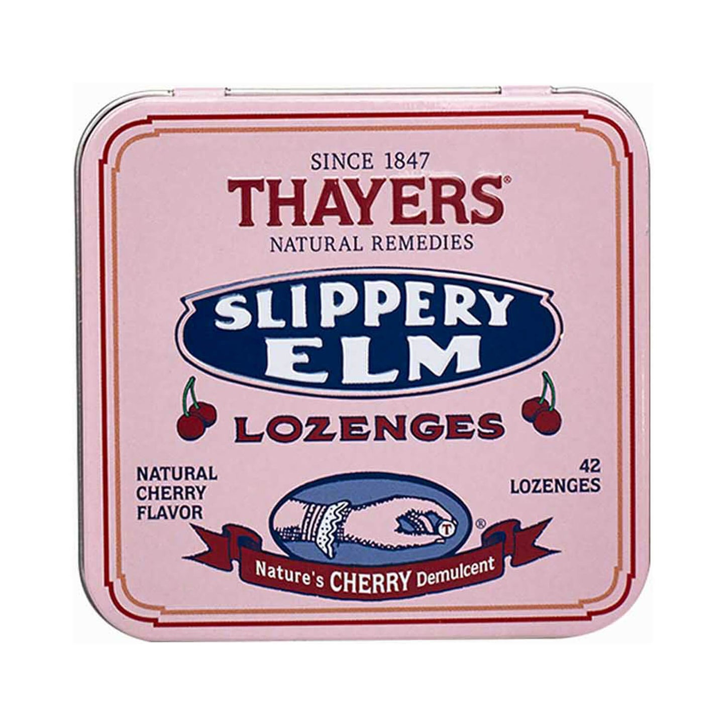 Thayers Cherry Slippery Elm Lozenges 42 Ct