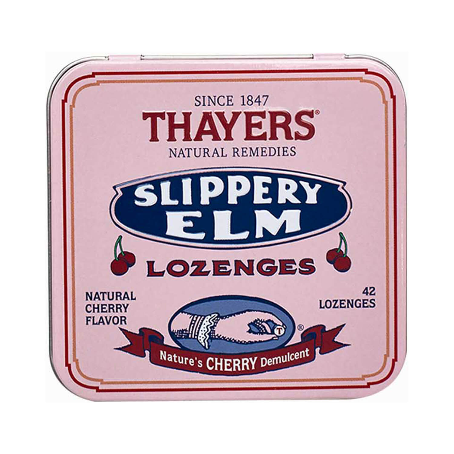 Thayers Cherry Slippery Elm Lozenges 42 Ct