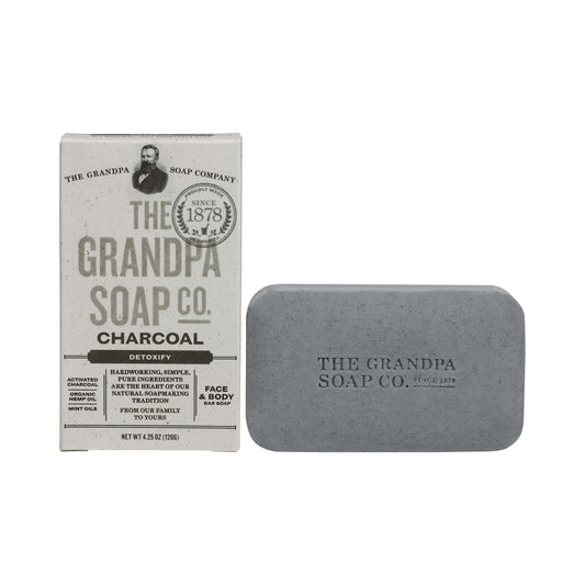 The Grandpa Soap Co Charcoal Bar Soap Detoxify 4.25 oz (120g)