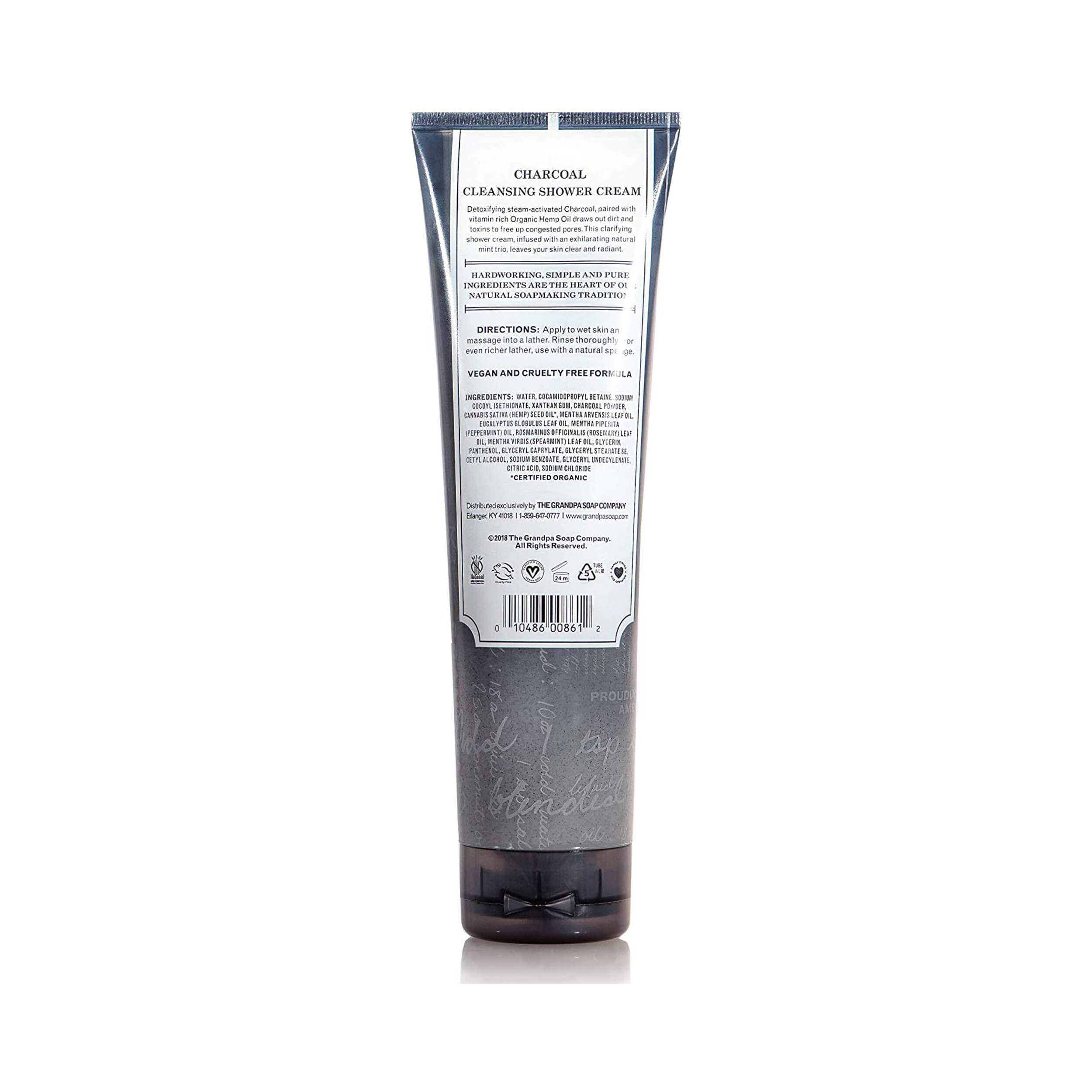 The Grandpa Soap Co Charcoal Cleansing Shower Cream Detoxify 280 mL