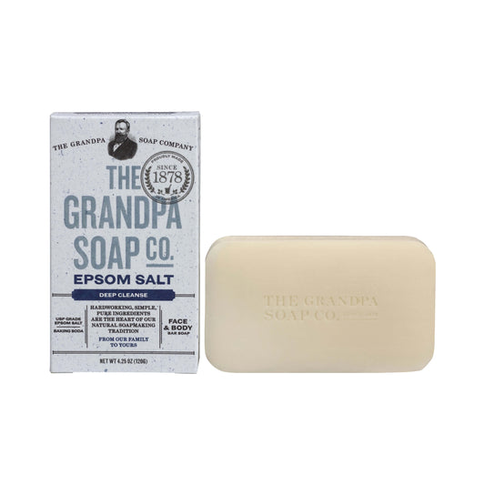 The Grandpa Soap Co Epsom Salt Bar Soap Deep Cleanse 4.25 oz 120g
