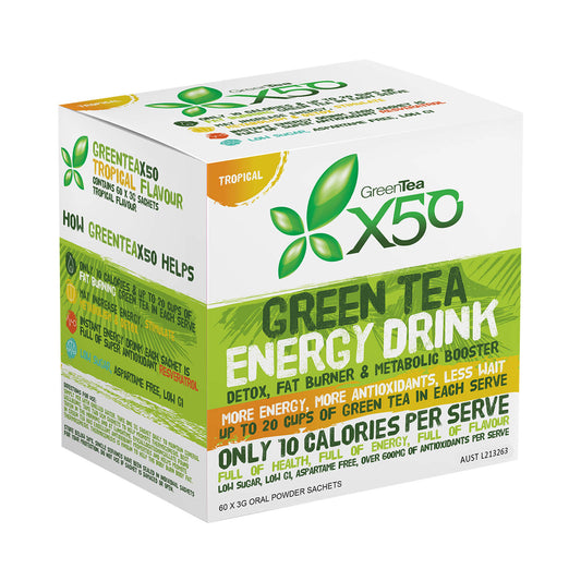 Tribeca Health Green Tea X50 Tropical 60 Serve