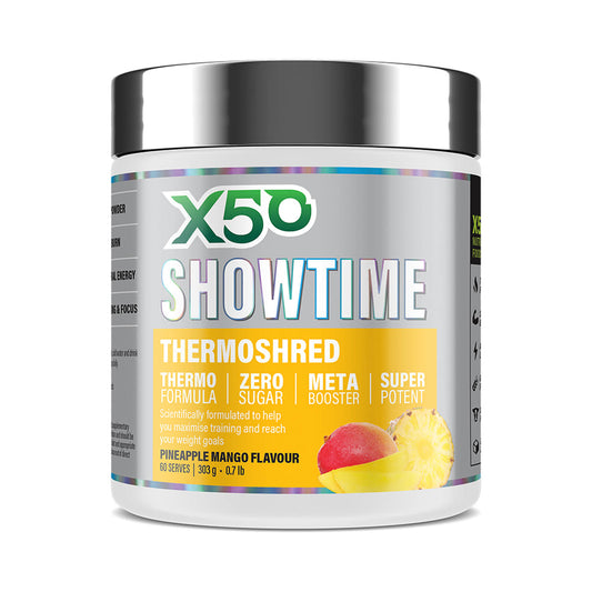 Tribeca Health X50 Showtime Thermoshred Fat Burner Pineapple Mango 60 Serve 303g