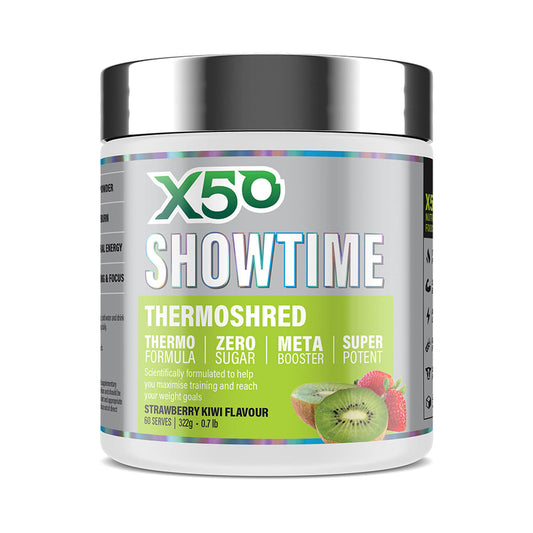 Tribeca Health X50 Showtime Thermoshred Fat Burner Strawberry Kiwi 60 Serve 322g